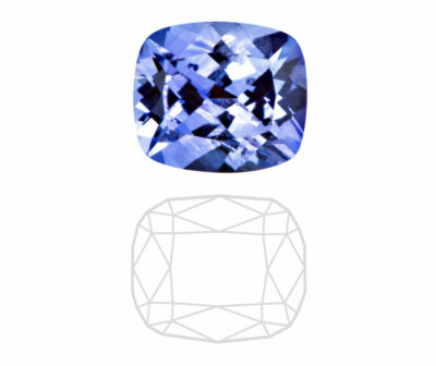 Safir s cushion brusem 1,90ct